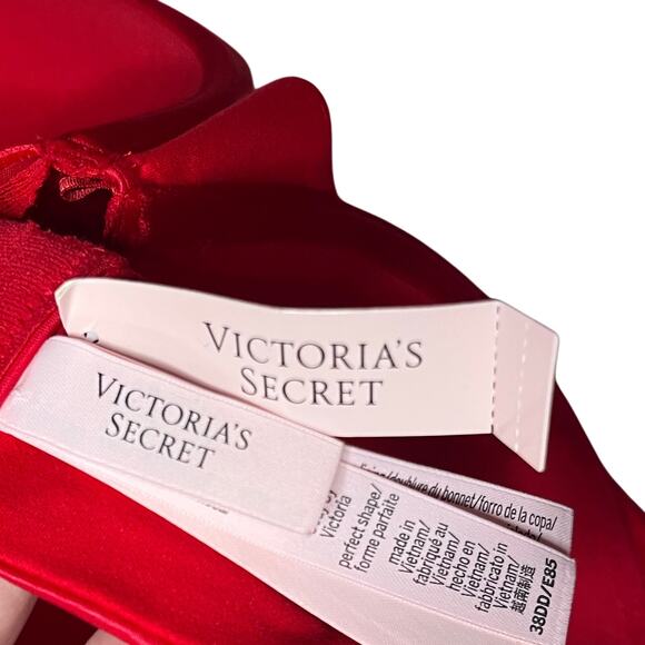 Victoria's Secret Body By Victoria Lace-Trim Perfect Shape Lined Bra Size 38DD - Picture 7 of 7